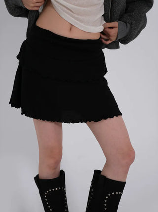 Lulu Frill Layered Mini Skirt