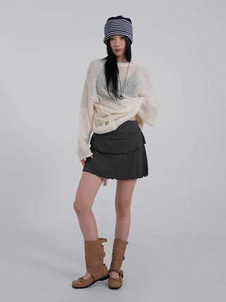 Lulu Frill Layered Mini Skirt