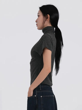 Reva Angora Turtleneck Short Sleeve T-shirt