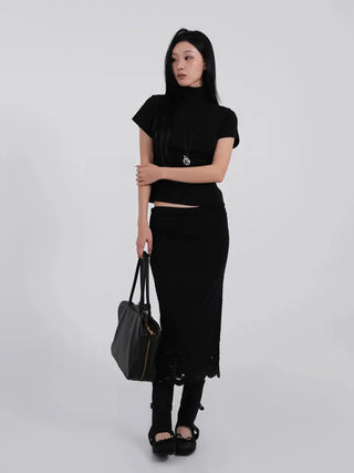 Reva Angora Turtleneck Short Sleeve T-shirt