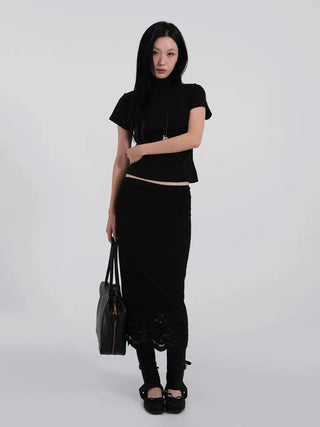 Reva Angora Turtleneck Short Sleeve T-shirt