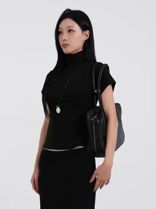 Reva Angora Turtleneck Short Sleeve T-shirt