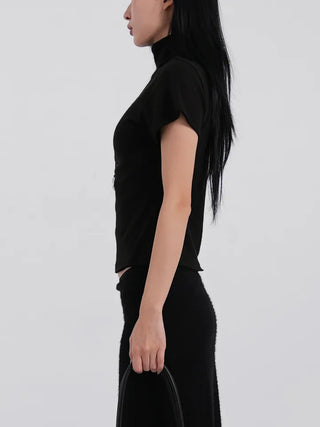 Reva Angora Turtleneck Short Sleeve T-shirt