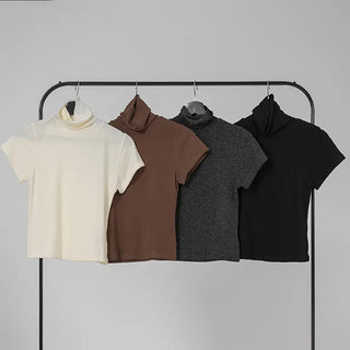 Reva Angora Turtleneck Short Sleeve T-shirt