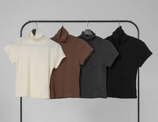 Reva Angora Turtleneck Short Sleeve T-shirt