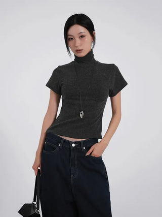 Reva Angora Turtleneck Short Sleeve T-shirt
