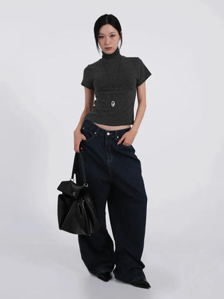 Reva Angora Turtleneck Short Sleeve T-shirt