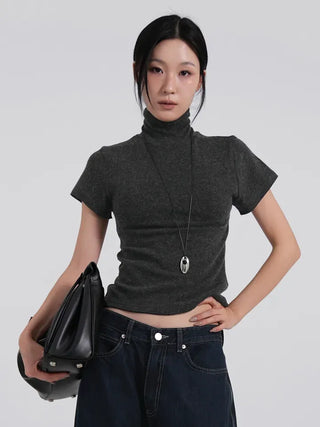 Reva Angora Turtleneck Short Sleeve T-shirt
