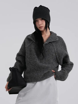 Iru Half-Zip Wool Knit