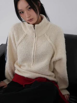 Iru Half-Zip Wool Knit