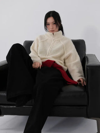 Iru Half-Zip Wool Knit
