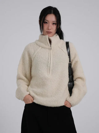Iru Half-Zip Wool Knit