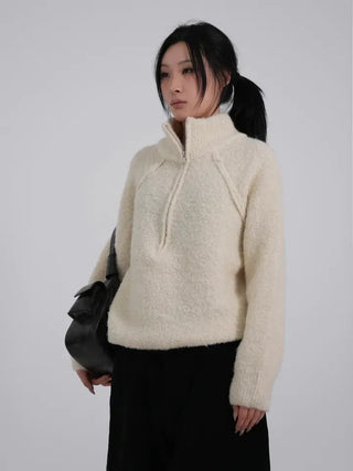 Iru Half-Zip Wool Knit