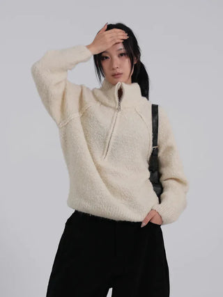 Iru Half-Zip Wool Knit