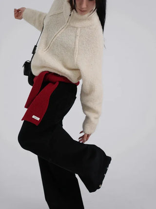 Iru Half-Zip Wool Knit