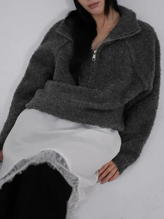 Iru Half-Zip Wool Knit