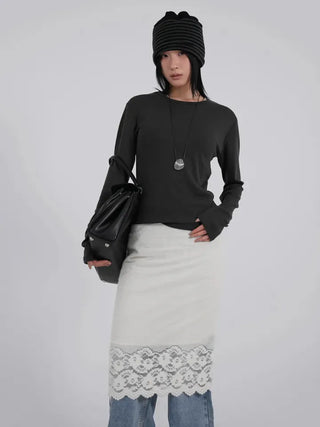 May Comfort Semi-Loose Basic Long Sleeve Tee