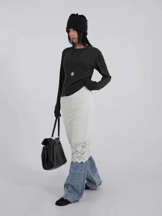 May Comfort Semi-Loose Basic Long Sleeve Tee