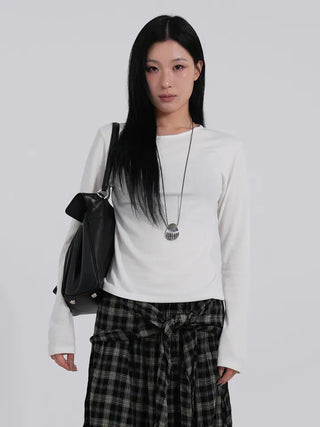 May Comfort Semi-Loose Basic Long Sleeve Tee