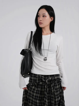 May Comfort Semi-Loose Basic Long Sleeve Tee