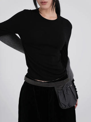 May Comfort Semi-Loose Basic Long Sleeve Tee