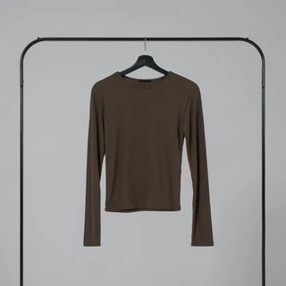 May Comfort Semi-Loose Basic Long Sleeve Tee