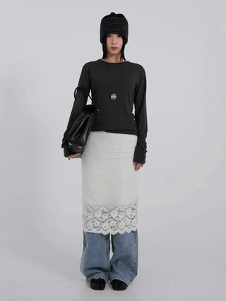 May Comfort Semi-Loose Basic Long Sleeve Tee