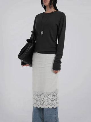 May Comfort Semi-Loose Basic Long Sleeve Tee