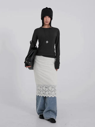 May Comfort Semi-Loose Basic Long Sleeve Tee