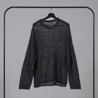 MIC See-through Rolling Long Sleeve Knit