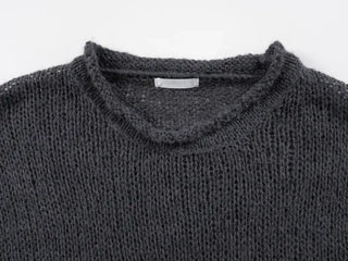 MIC See-through Rolling Long Sleeve Knit