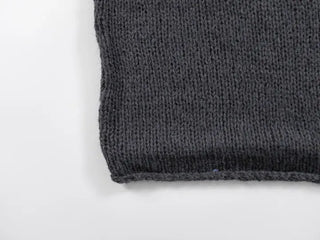 MIC See-through Rolling Long Sleeve Knit