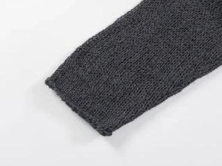 MIC See-through Rolling Long Sleeve Knit