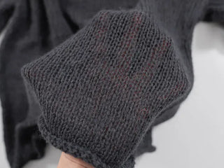 MIC See-through Rolling Long Sleeve Knit