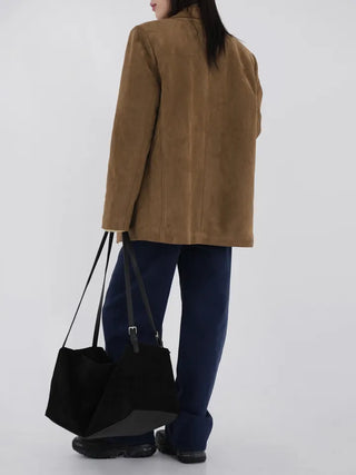 Demin Suede Shearling Mustang Jacket