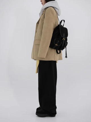Demin Suede Shearling Mustang Jacket