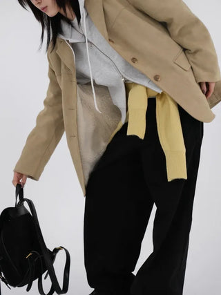 Demin Suede Shearling Mustang Jacket