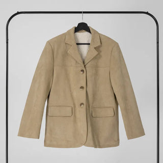 Demin Suede Shearling Mustang Jacket