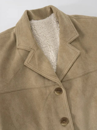 Demin Suede Shearling Mustang Jacket