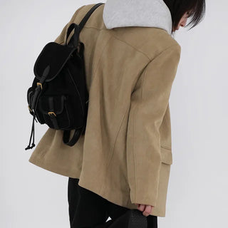 Demin Suede Shearling Mustang Jacket