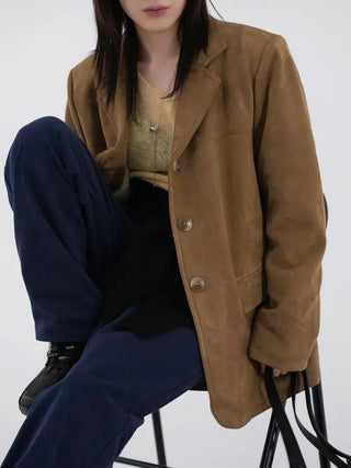 Demin Suede Shearling Mustang Jacket
