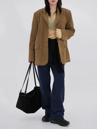 Demin Suede Shearling Mustang Jacket