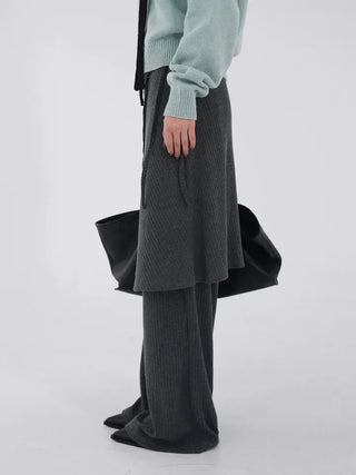 Ranun Diagonal Button Skirt & Long Pants