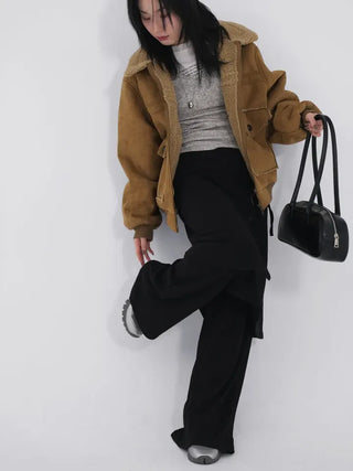 Ranun Diagonal Button Skirt & Long Pants