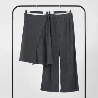 Ranun Diagonal Button Skirt & Long Pants