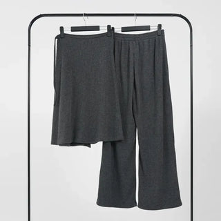 Ranun Diagonal Button Skirt & Long Pants