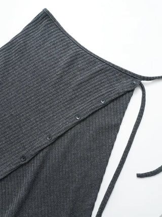 Ranun Diagonal Button Skirt & Long Pants