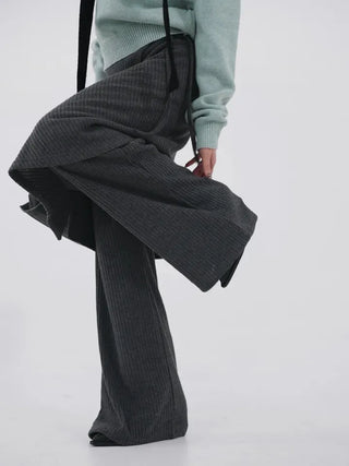 Ranun Diagonal Button Skirt & Long Pants