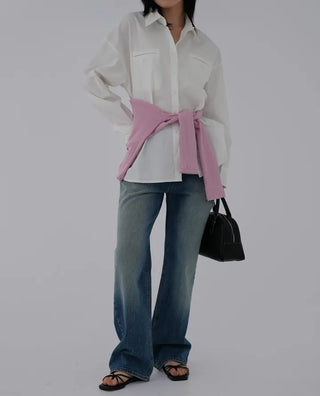 Pre-two-pocket cotton shirt