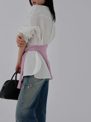 Pre-two-pocket cotton shirt